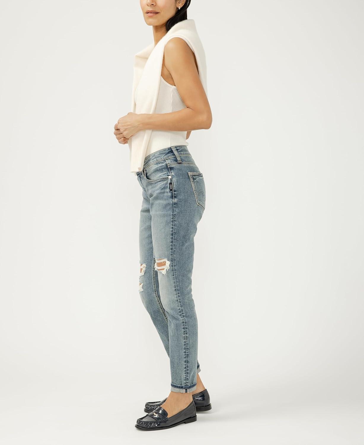 image:imageSilver Jeans Co Girlfriend Mid Rise Skinny JeansCamden