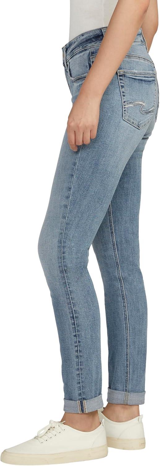 image:imageSilver Jeans Co Girlfriend Mid Rise Skinny JeansMed Wash Ecf241