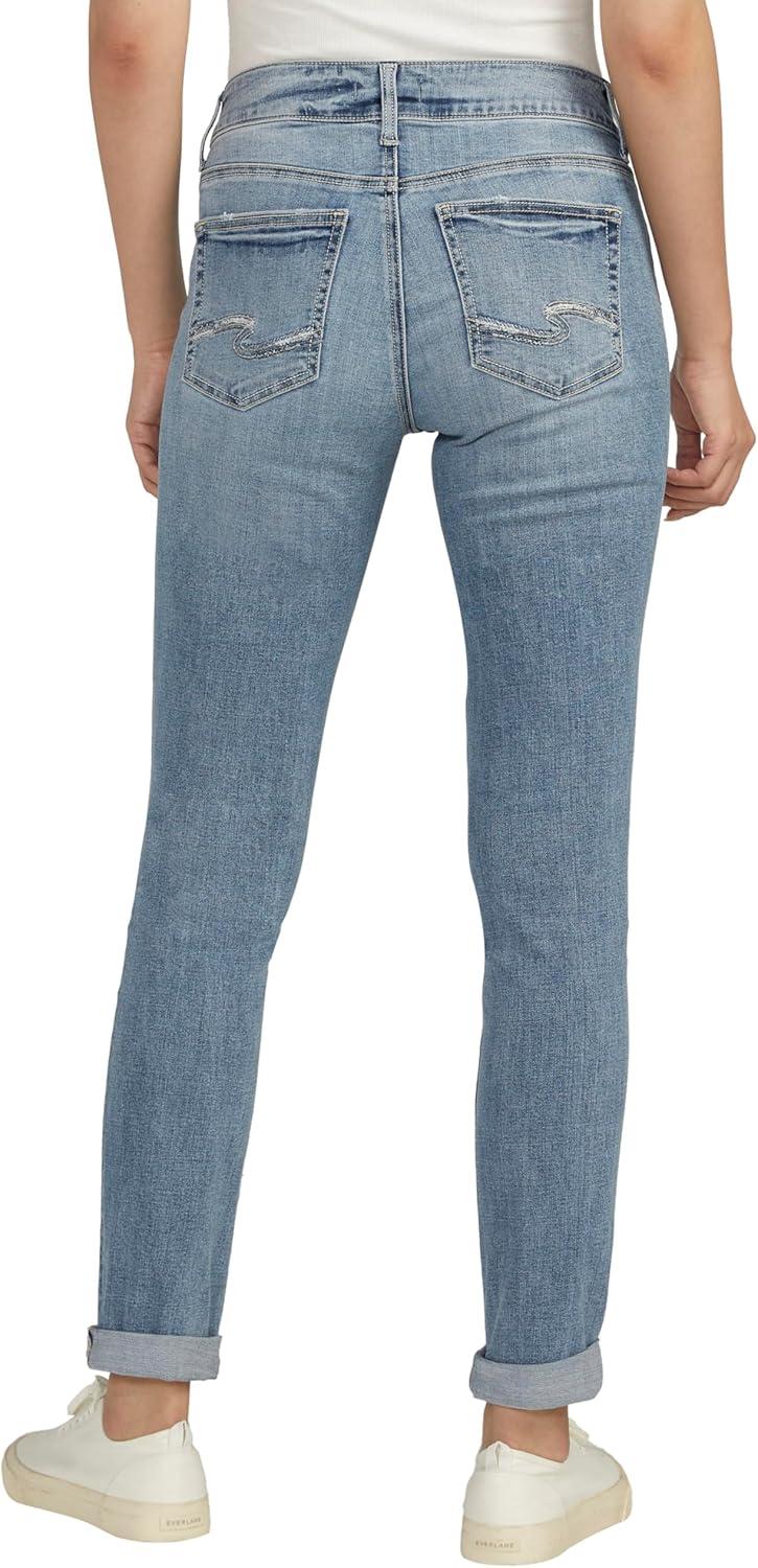 image:imageSilver Jeans Co Girlfriend Mid Rise Skinny JeansMed Wash Ecf241