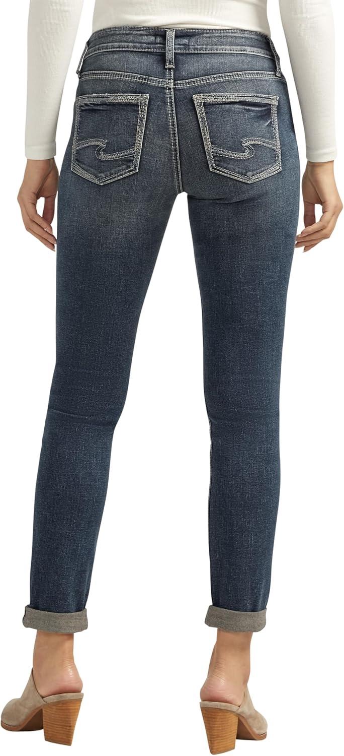 image:imageSilver Jeans Co Girlfriend Mid Rise Skinny JeansMed Wash Ecf332