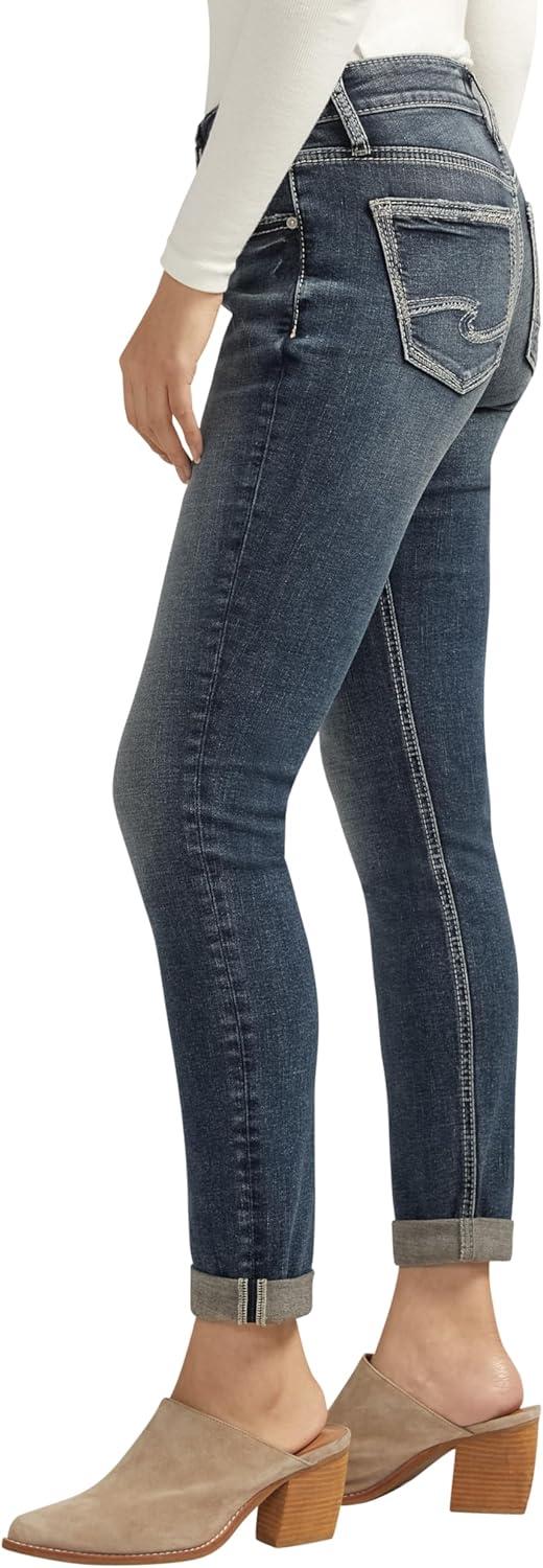 image:imageSilver Jeans Co Girlfriend Mid Rise Skinny JeansMed Wash Ecf332