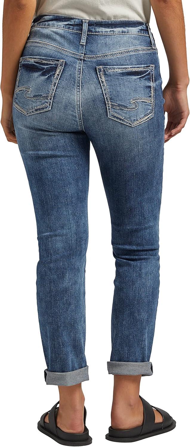 image:imageSilver Jeans Co Girlfriend Mid Rise Skinny JeansMed Wash Ekc217
