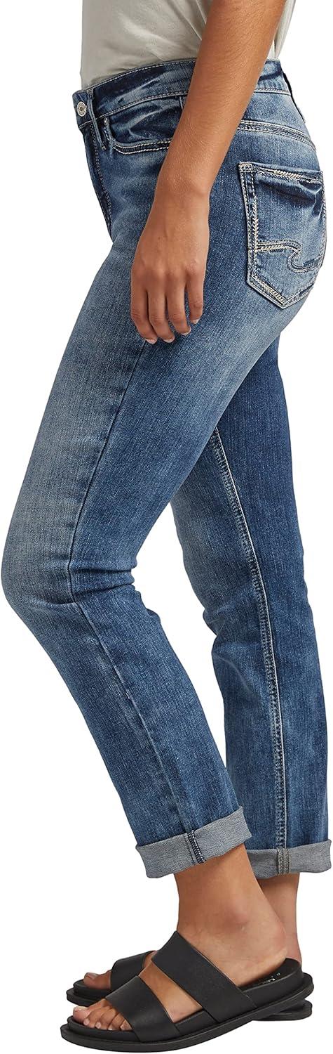 image:imageSilver Jeans Co Girlfriend Mid Rise Skinny JeansMed Wash Ekc217
