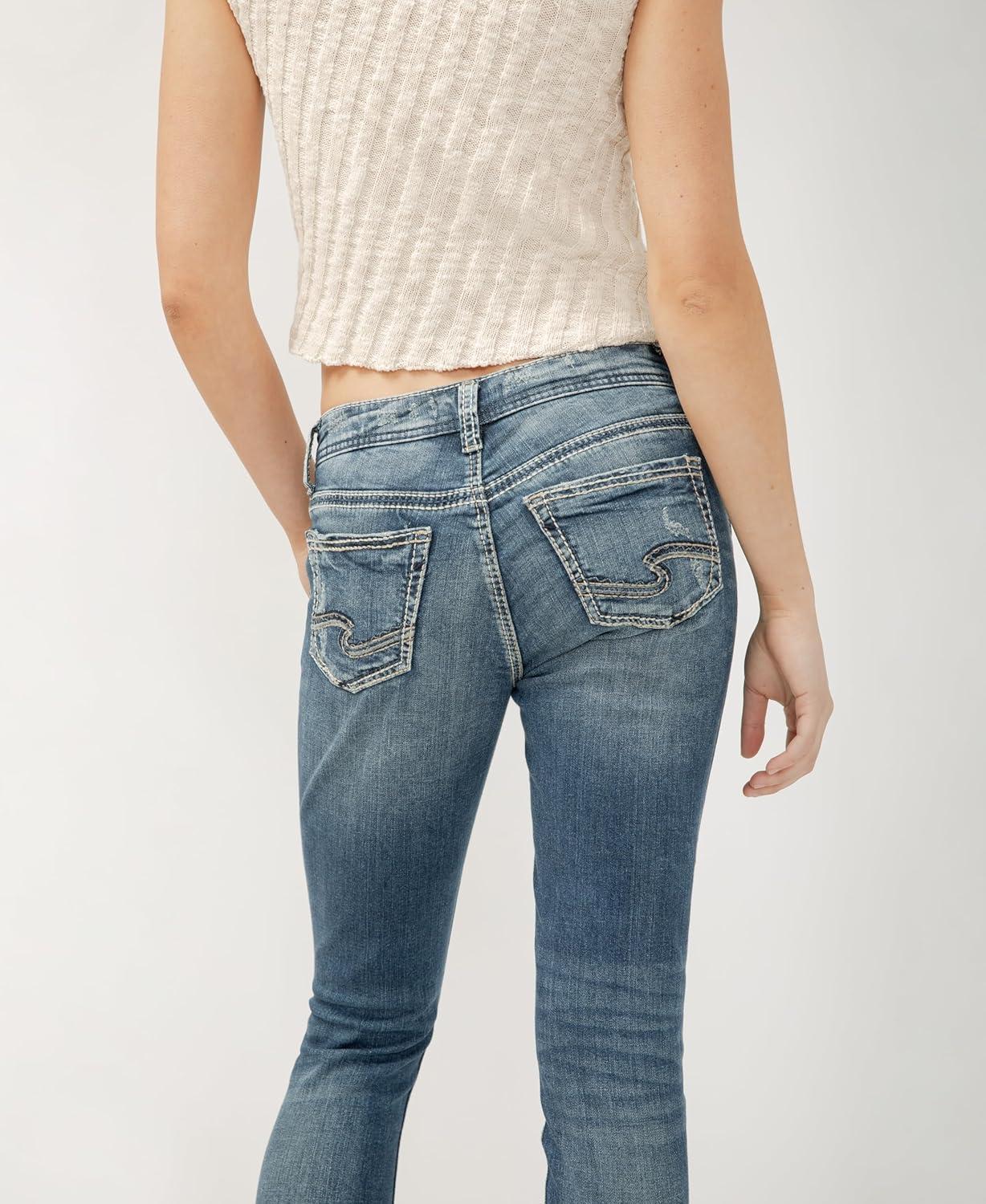 image:imageSilver Jeans Co Girlfriend Mid Rise Skinny JeansMedium Marble Wash