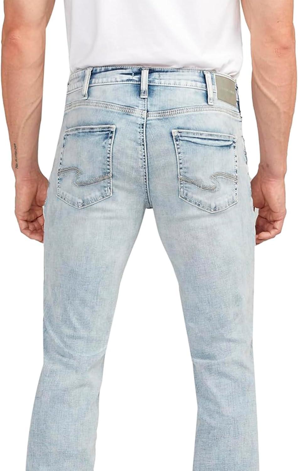 image:imageSilver Jeans Co Mens Allan Slim Fit Straight Leg JeansLight Wash Sdk161