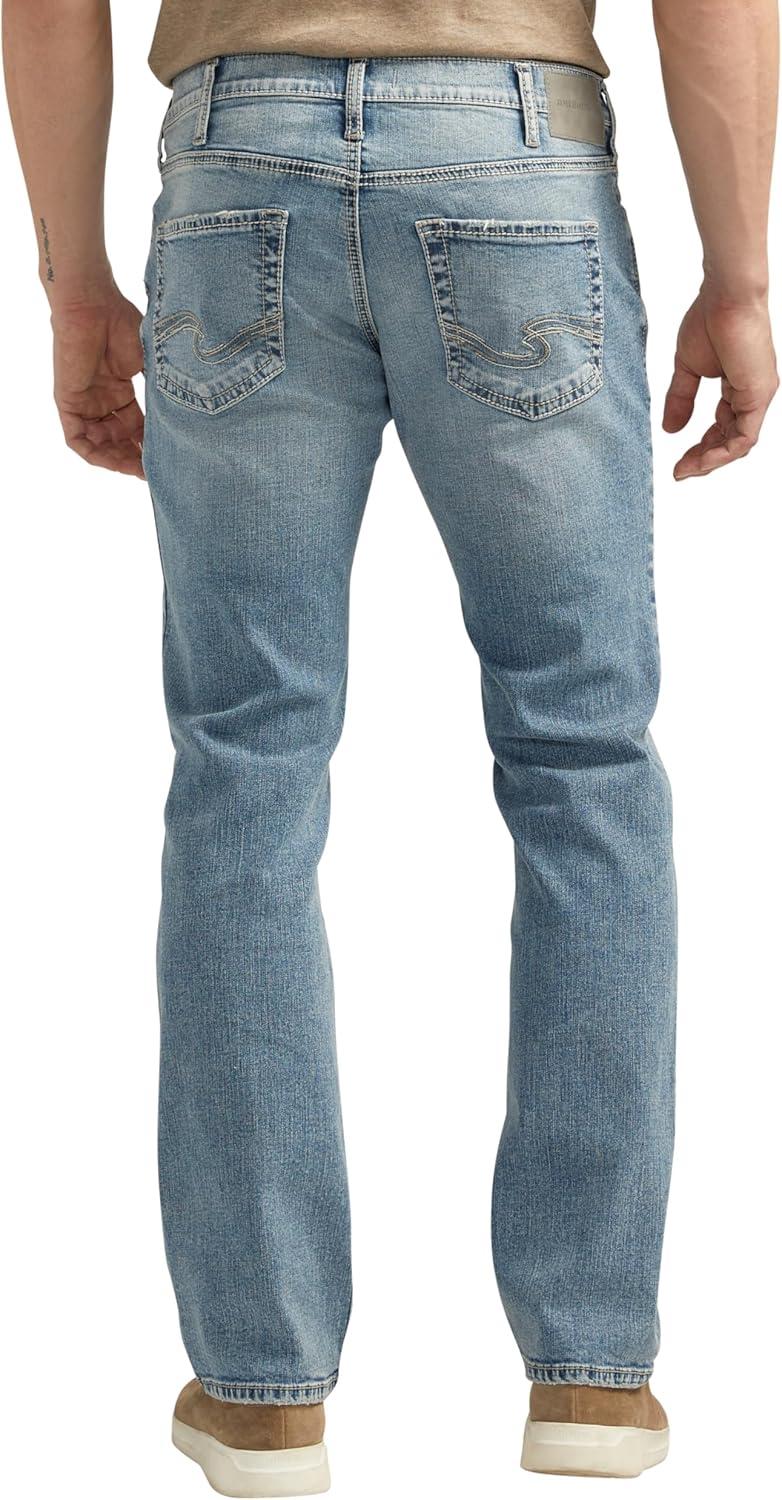 image:imageSilver Jeans Co Mens Allan Slim Fit Straight Leg JeansMid Indigo