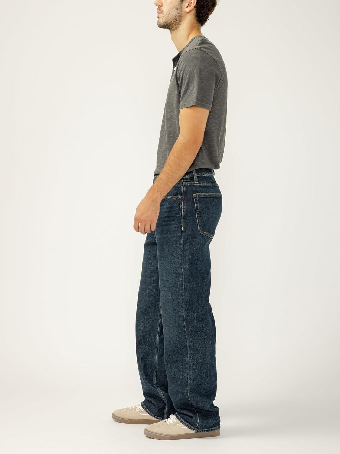 image:imageSilver Jeans Co Mens Big Guy Baggy JeansDark Wash Agr477