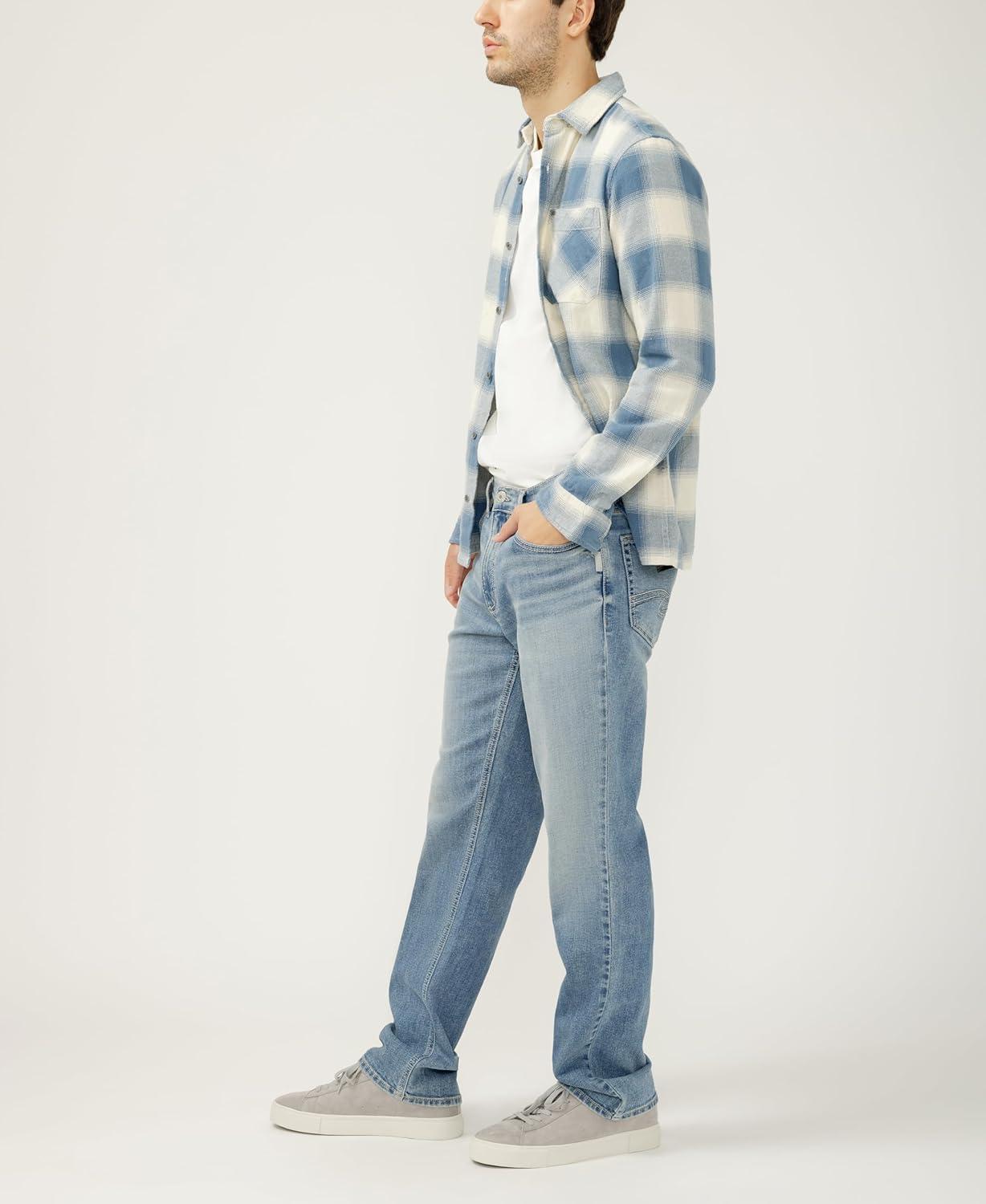 image:imageSilver Jeans Co Mens Grayson Classic Fit Straight Leg Jeans LegacyAshby
