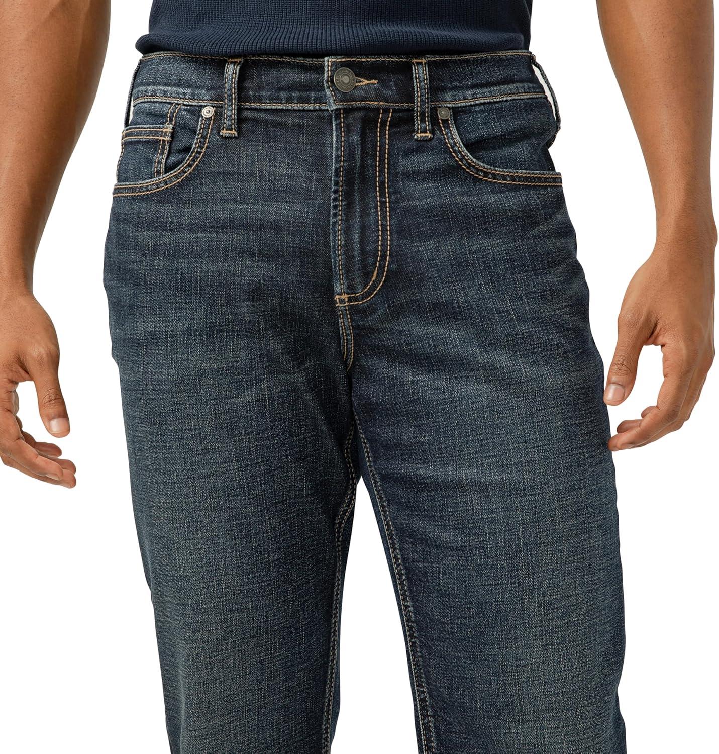 image:imageSilver Jeans Co Mens Grayson Classic Fit Straight Leg Jeans LegacyDark Wash Efs409