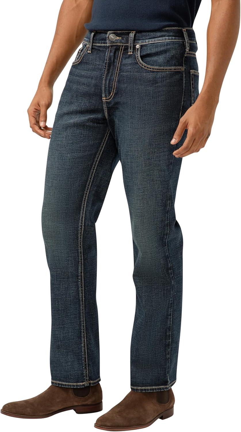 image:imageSilver Jeans Co Mens Grayson Classic Fit Straight Leg Jeans LegacyDark Wash Efs409