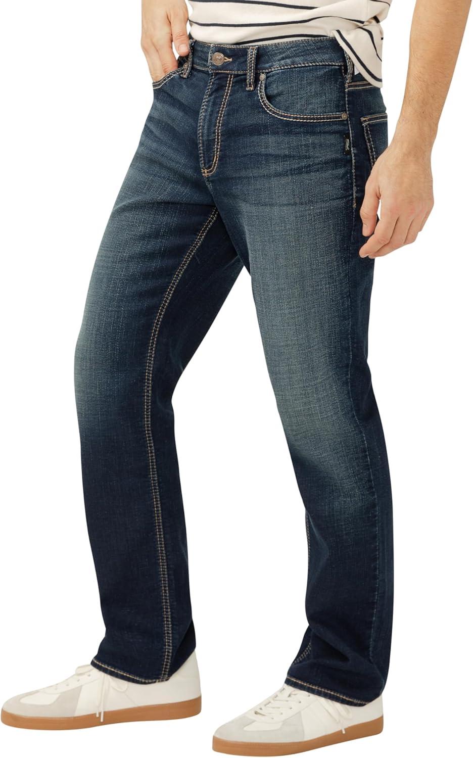 image:imageSilver Jeans Co Mens Grayson Classic Fit Straight Leg Jeans LegacyDark Wash Ewk464