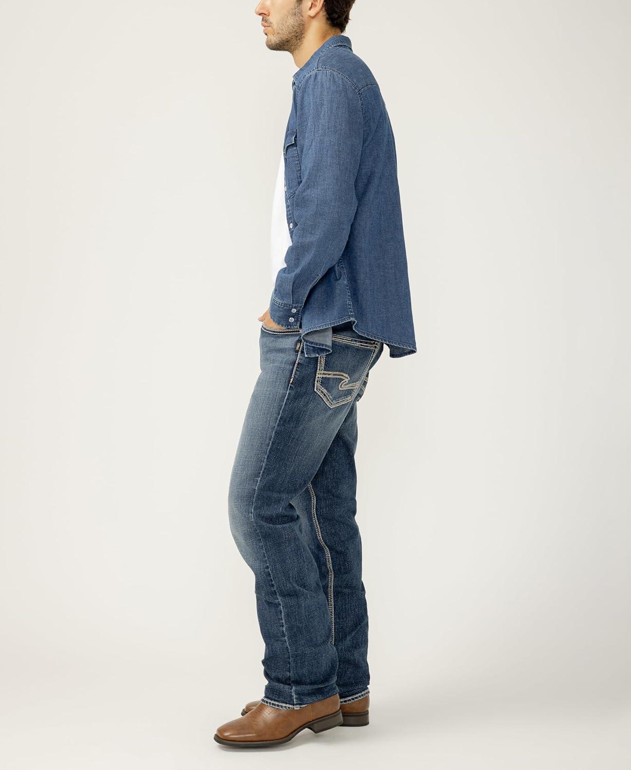 image:imageSilver Jeans Co Mens Grayson Classic Fit Straight Leg Jeans LegacyDark Wash Lds374