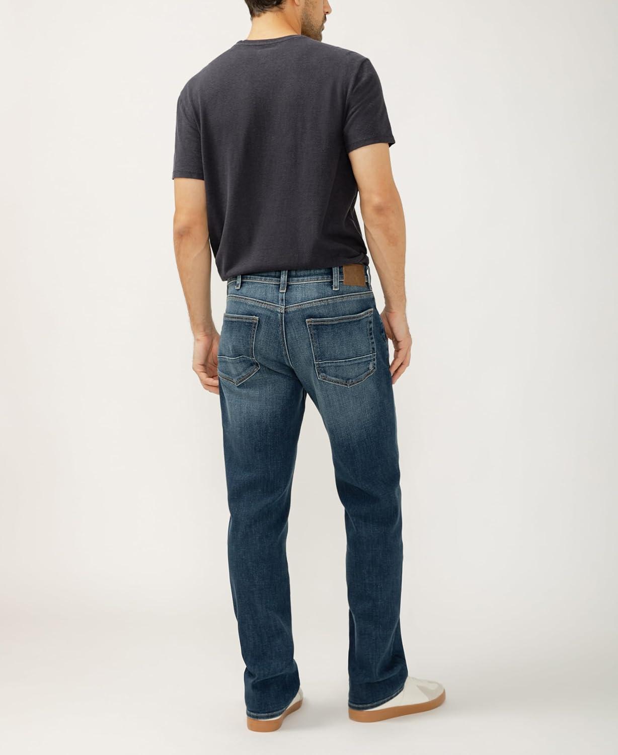 image:imageSilver Jeans Co Mens Grayson Classic Fit Straight Leg Jeans LegacyDark Wash Vwt352