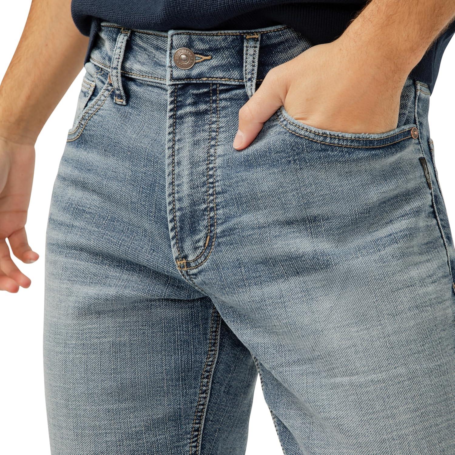 image:imageSilver Jeans Co Mens Grayson Classic Fit Straight Leg Jeans LegacyLight Wash