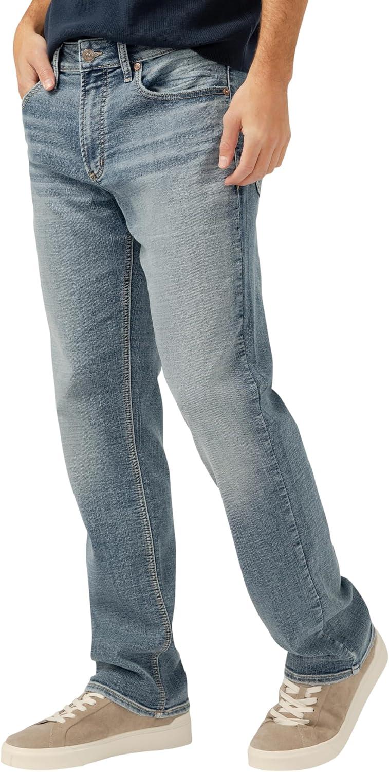 image:imageSilver Jeans Co Mens Grayson Classic Fit Straight Leg Jeans LegacyLight Wash