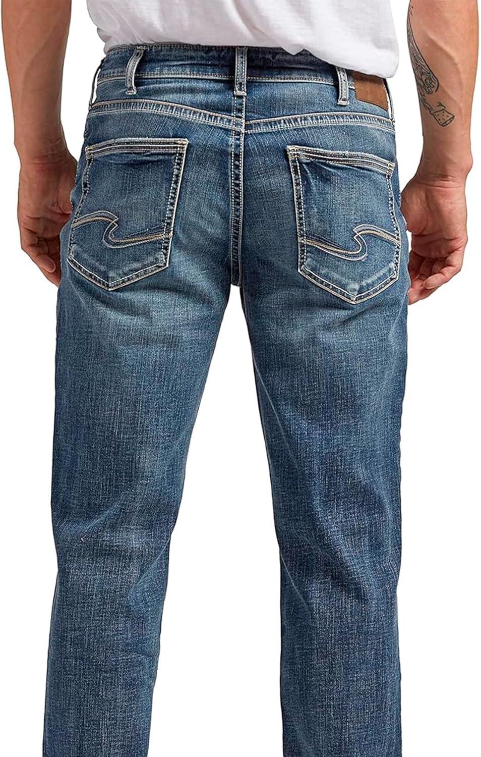 image:imageSilver Jeans Co Mens Grayson Classic Fit Straight Leg JeansDark Wash Sdk312