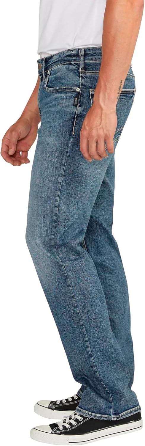 image:imageSilver Jeans Co Mens Grayson Classic Fit Straight Leg JeansDark Wash Sdk388