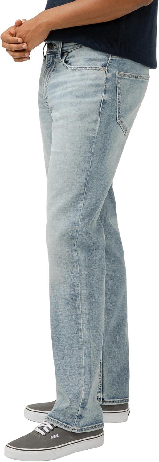 image:imageSilver Jeans Co Mens Grayson Classic Fit Straight Leg JeansLight Indigo Wash
