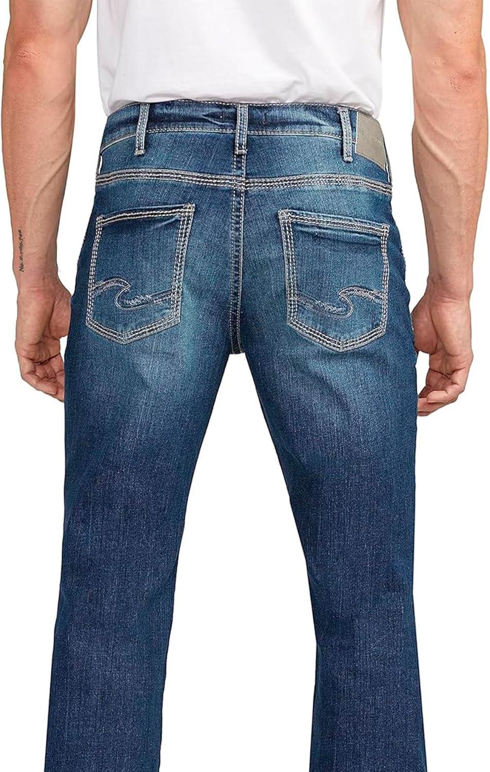 image:imageSilver Jeans Co Mens Jace Slim Fit Bootcut JeansDark Wash Ekc348
