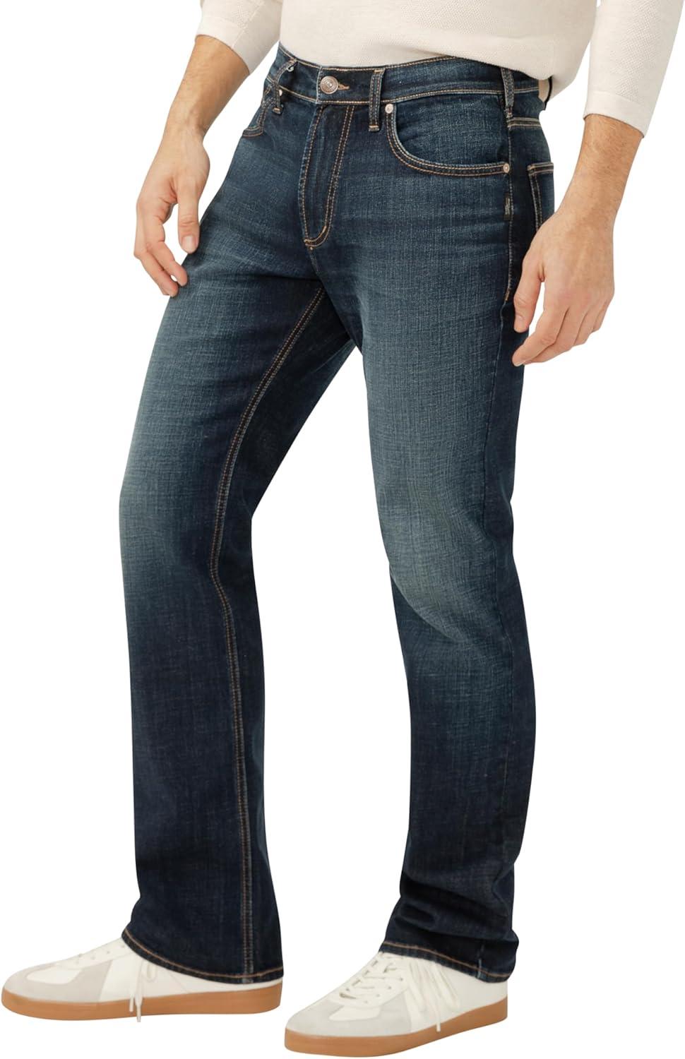 image:imageSilver Jeans Co Mens Jace Slim Fit Bootcut JeansDark Wash Lds463
