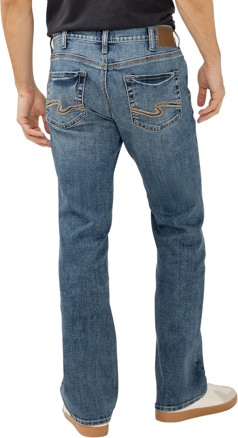 image:imageSilver Jeans Co Mens Jace Slim Fit Bootcut JeansDark Wash Vwt349