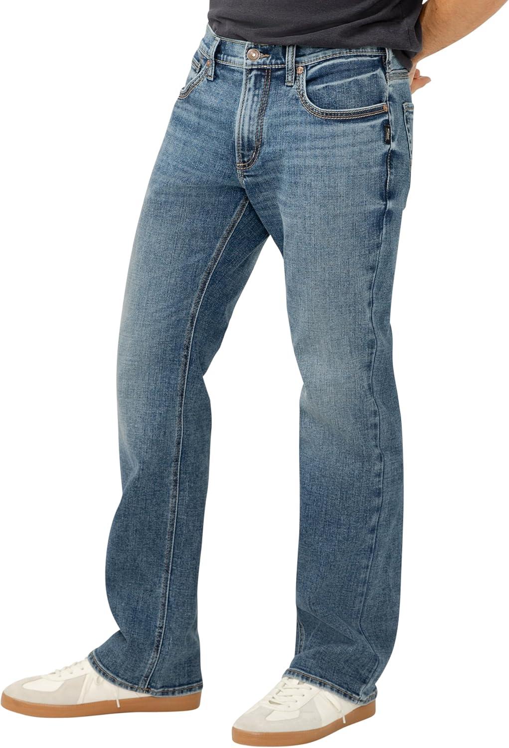 image:imageSilver Jeans Co Mens Jace Slim Fit Bootcut JeansDark Wash Vwt349