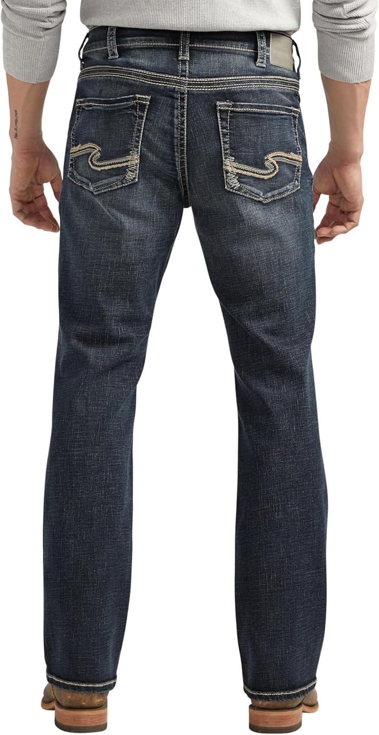 image:imageSilver Jeans Co Mens Jace Slim Fit Bootcut JeansLuxe Heritage Dark Indigo
