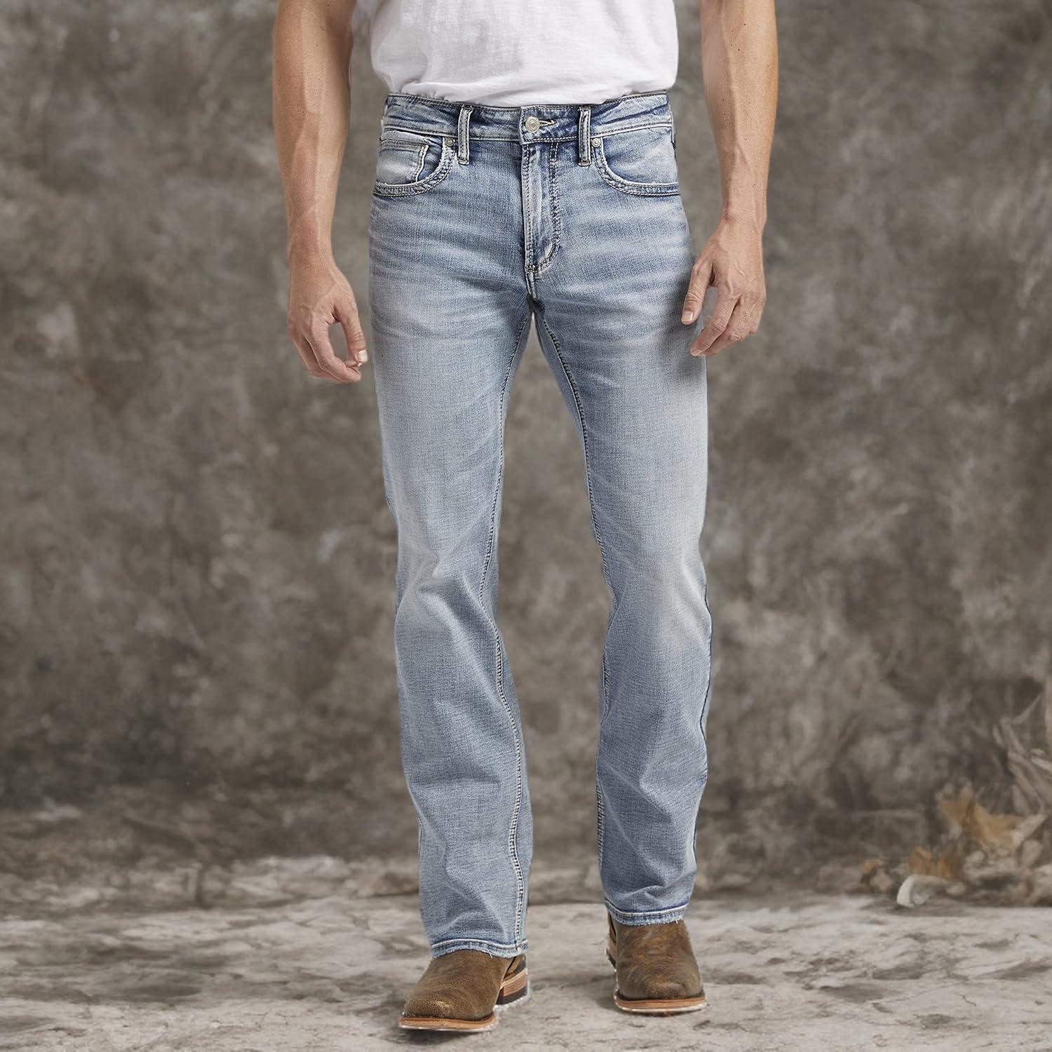image:imageSilver Jeans Co Mens Jace Slim Fit Bootcut JeansMed Wash Sdk282