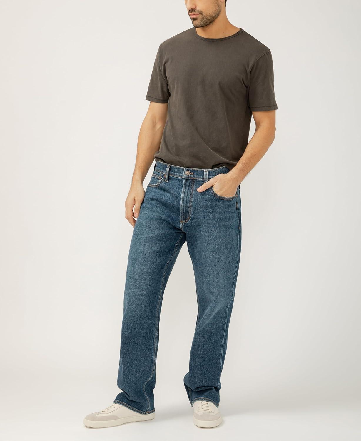 image:imageSilver Jeans Co Mens Relaxed Fit Straight Leg JeansDark Wash Agr353