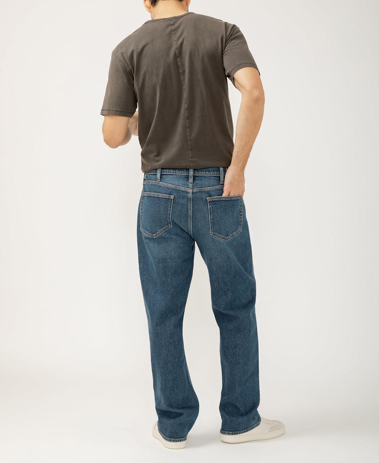 image:imageSilver Jeans Co Mens Relaxed Fit Straight Leg JeansDark Wash Agr353