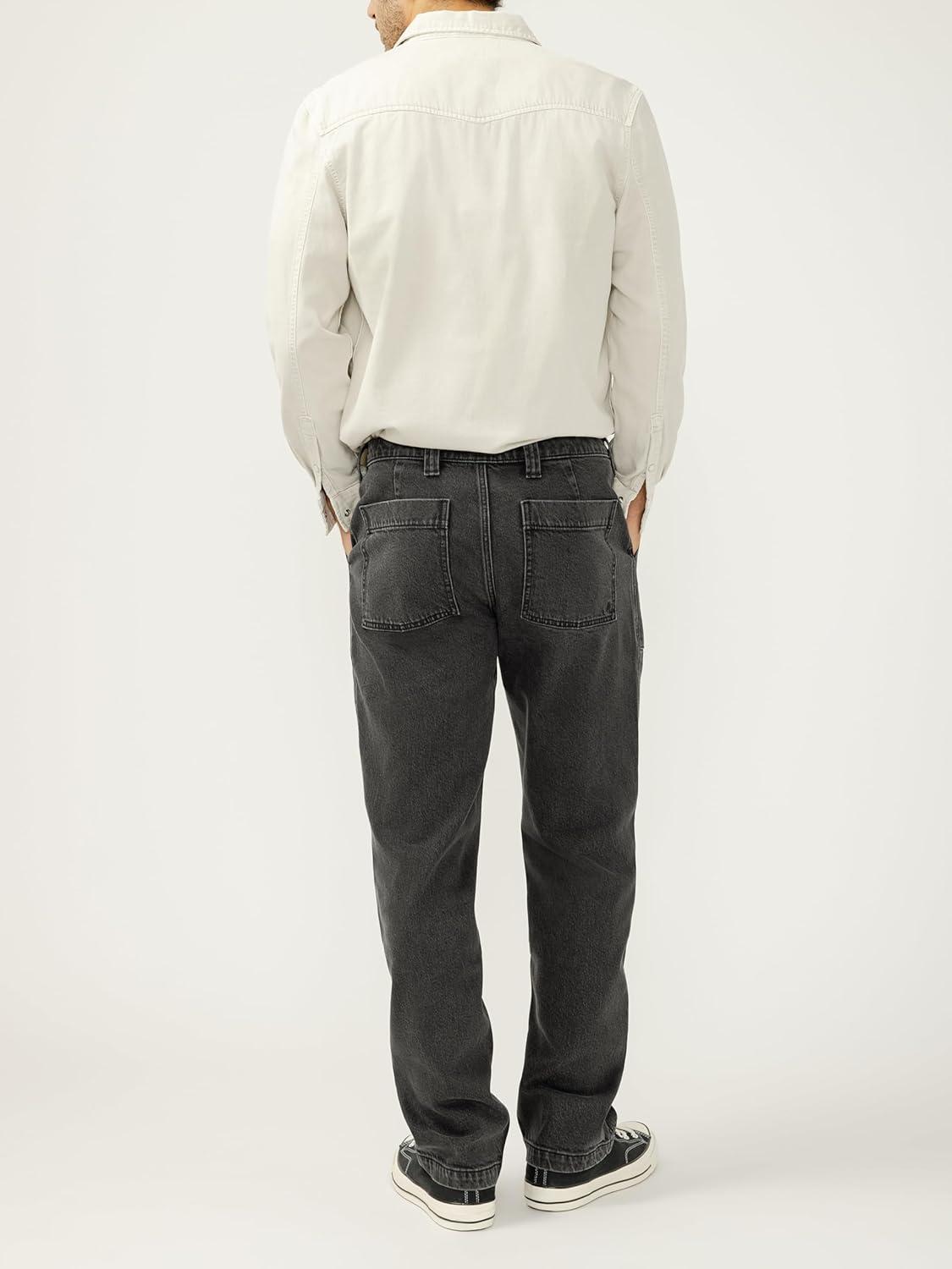 image:imageSilver Jeans Co Mens Relaxed Fit Straight Leg Utility JeansDark Wash Adb567