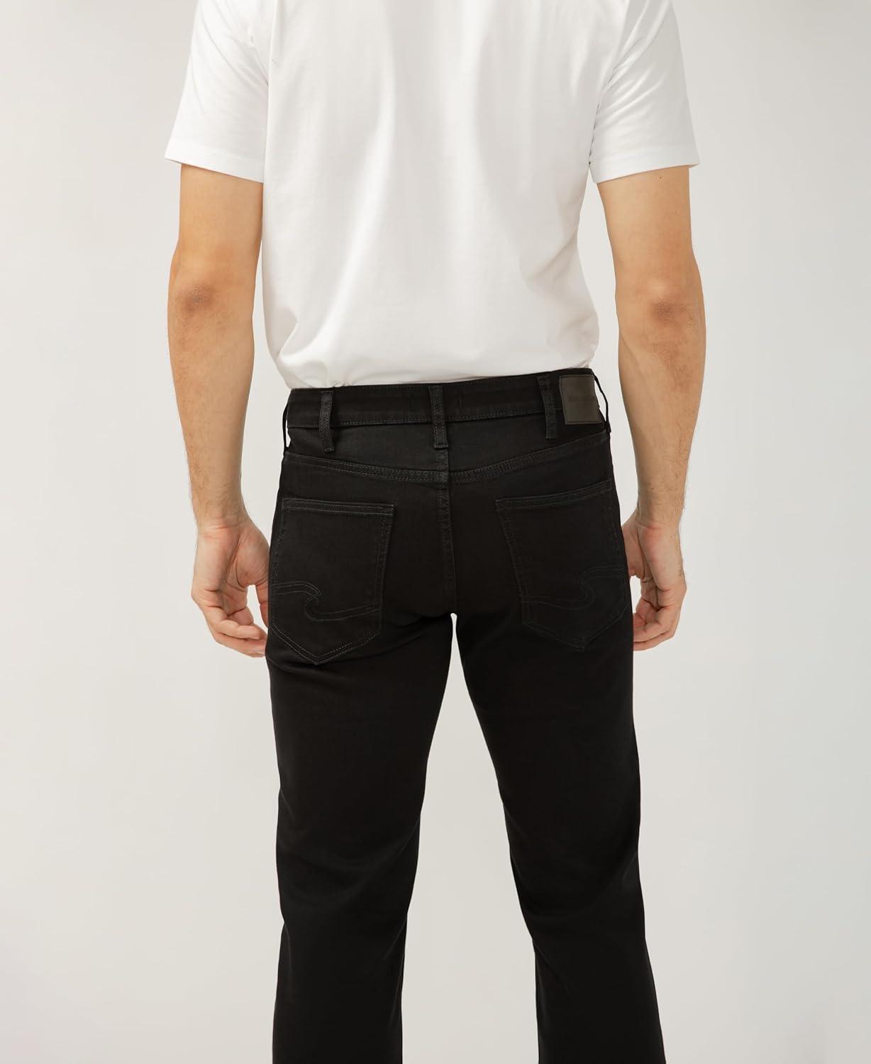 image:imageSilver Jeans Co Mens Zac Relaxed Fit Straight Leg JeansBlack