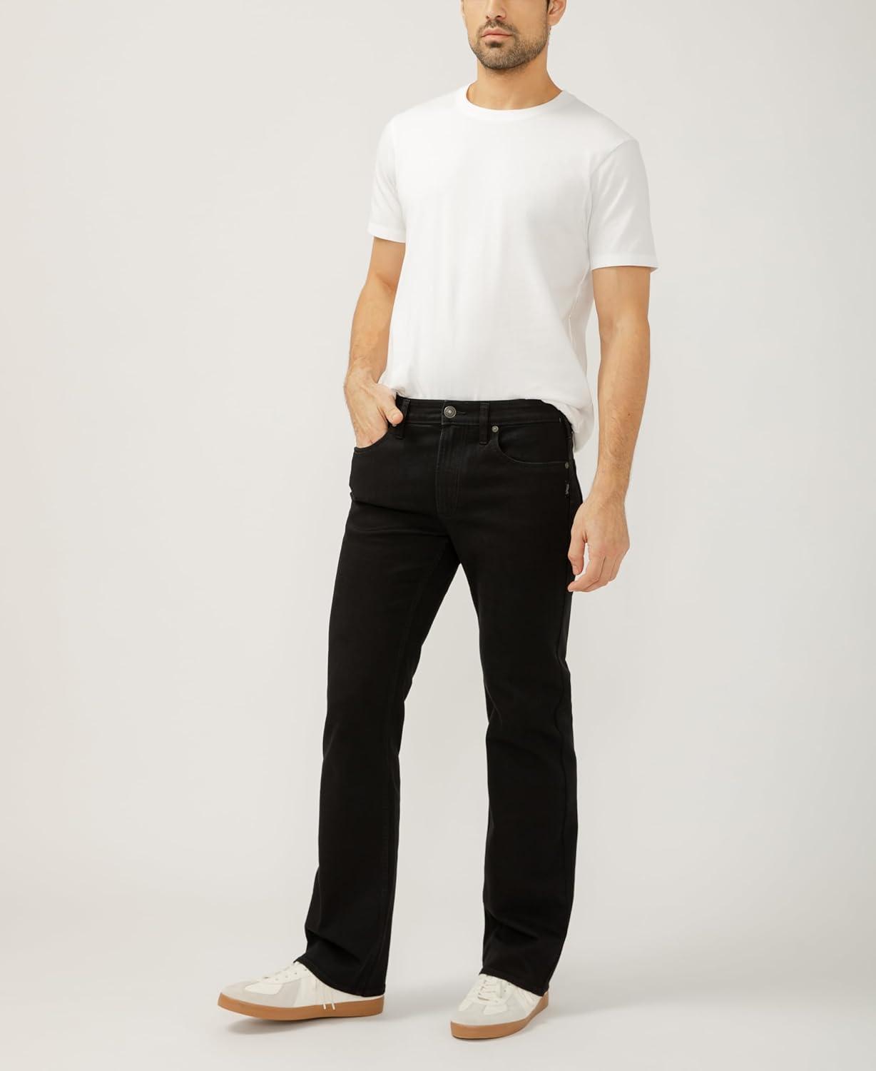 image:imageSilver Jeans Co Mens Zac Relaxed Fit Straight Leg JeansBlack