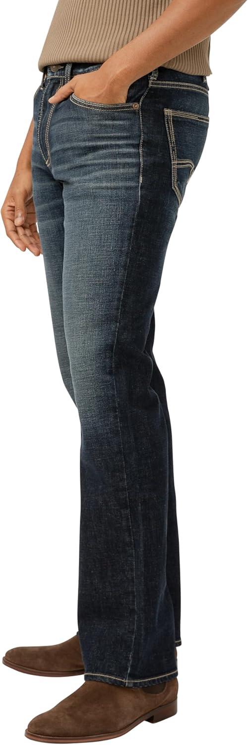 image:imageSilver Jeans Co Mens Zac Relaxed Fit Straight Leg JeansDark Indigo