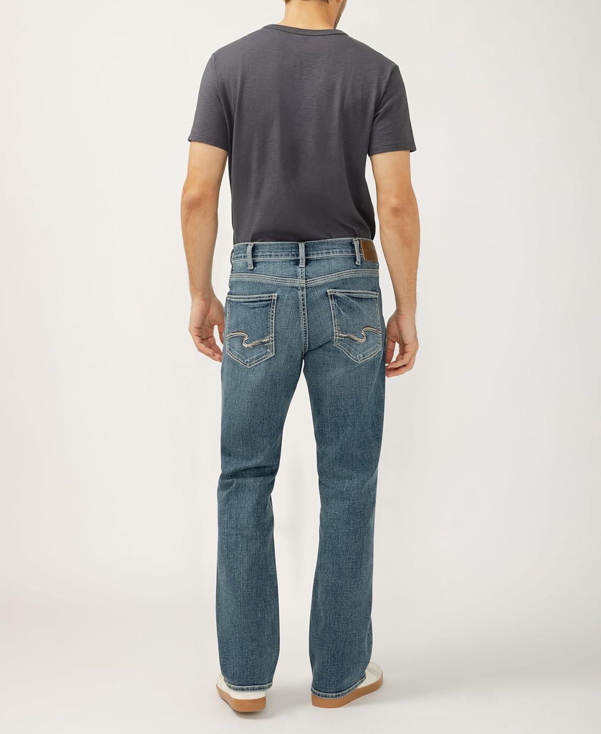 image:imageSilver Jeans Co Mens Zac Relaxed Fit Straight Leg JeansMed Wash Lds227