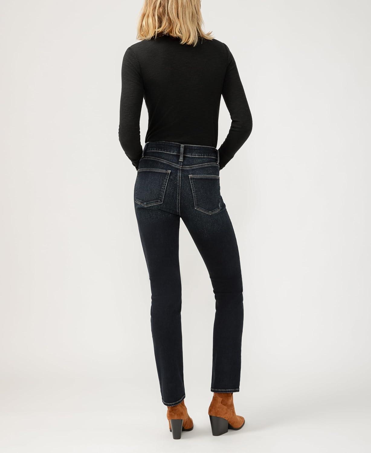 image:imageSilver Jeans Co Womens Avery High Rise Curvy Fit Straight Leg JeansLegacyConcerto