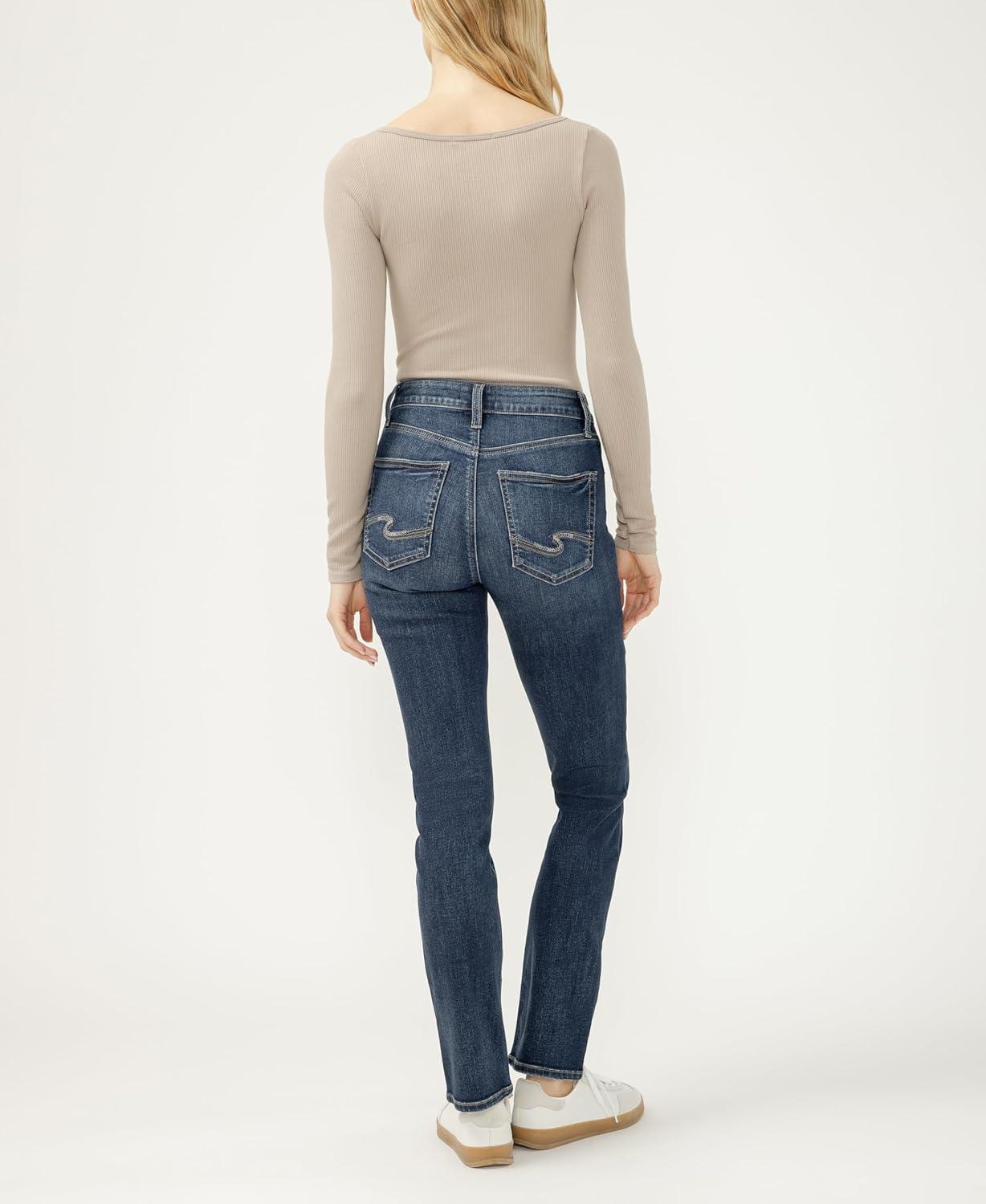 image:imageSilver Jeans Co Womens Avery High Rise Curvy Fit Straight Leg JeansLegacyMaisie