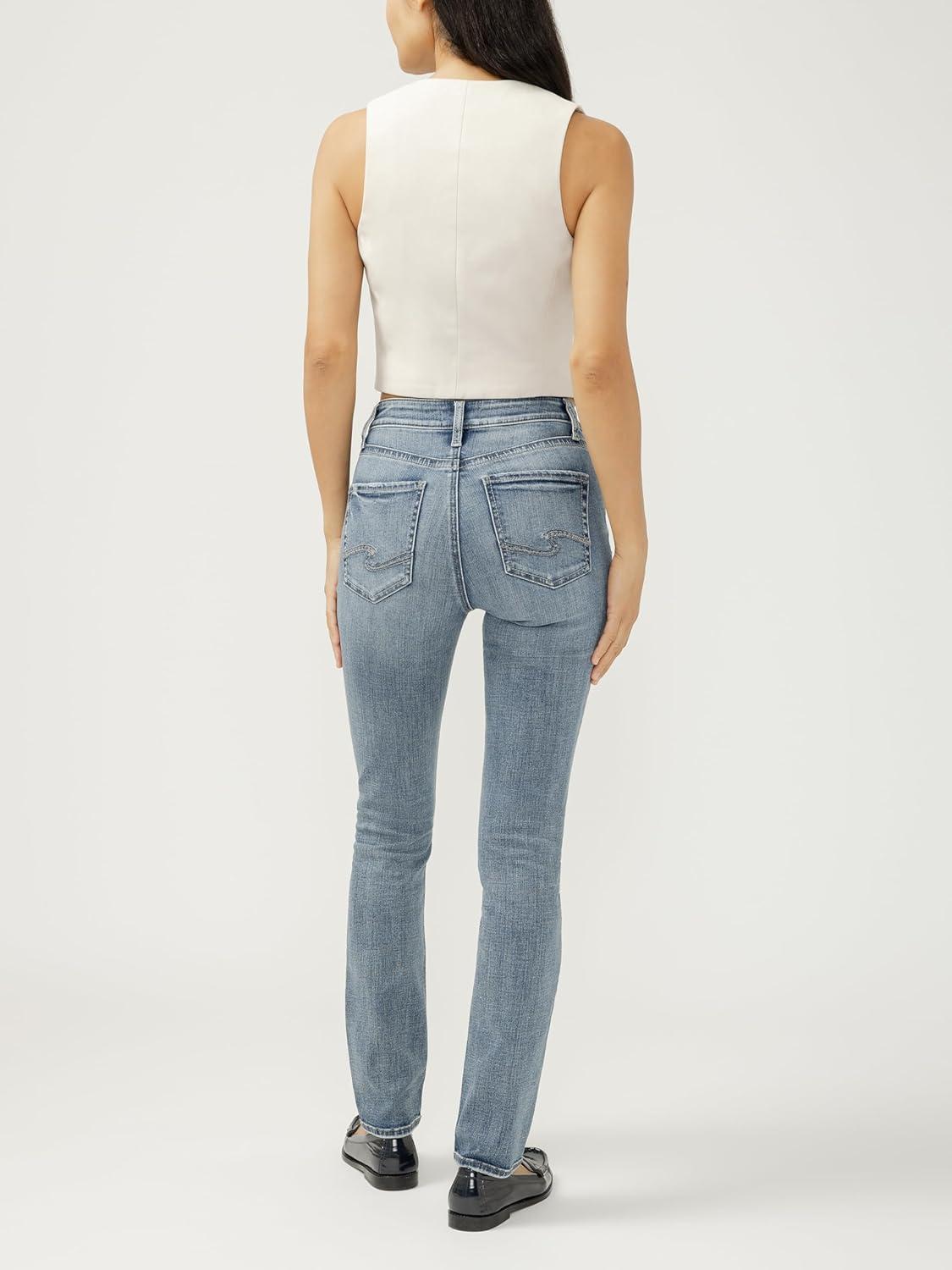 image:imageSilver Jeans Co Womens Avery High Rise Curvy Fit Straight Leg JeansLegacySoho