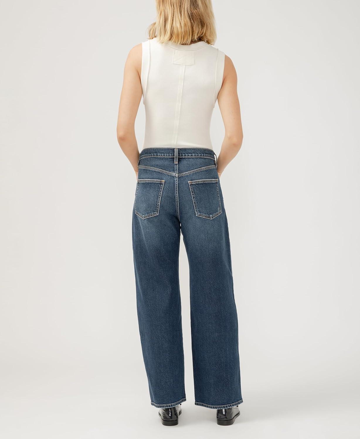 image:imageSilver Jeans Co Womens Be Easy High Rise Straight Leg JeansDotty