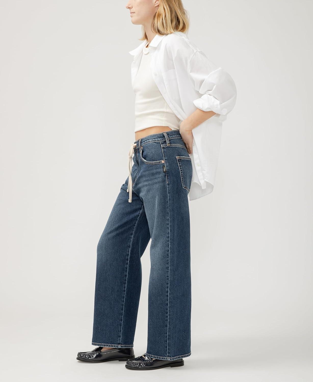 image:imageSilver Jeans Co Womens Be Easy High Rise Straight Leg JeansDotty