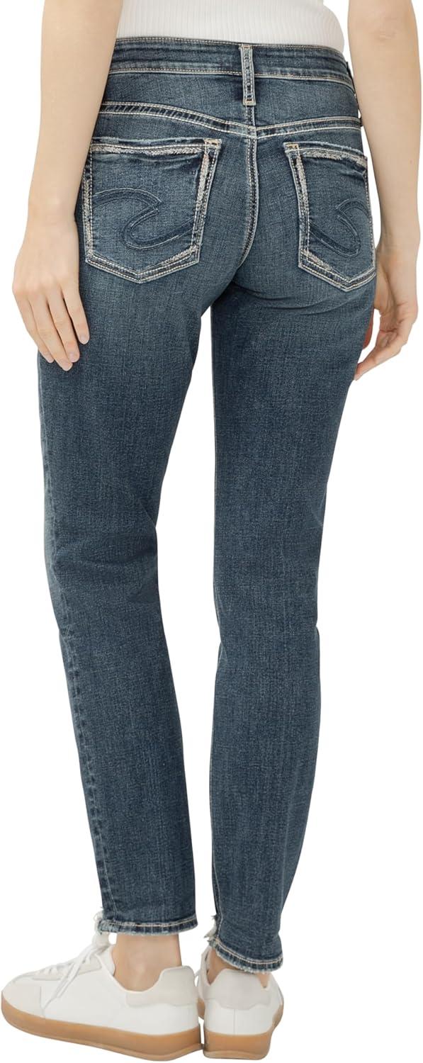 image:imageSilver Jeans Co Womens Boyfriend Mid Rise Slim Leg JeansBobbie