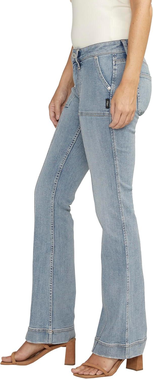 image:imageSilver Jeans Co Womens Britt Low Rise Curvy Fit Bootcut JeansMed Wash Scv214