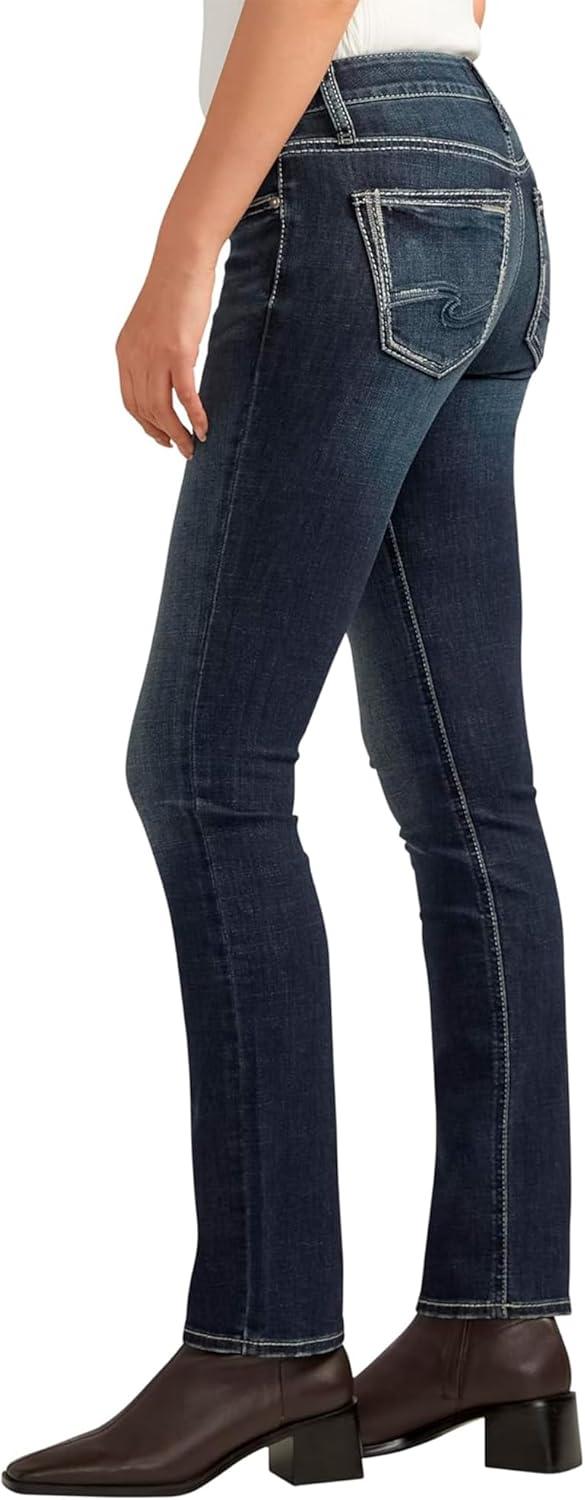 image:imageSilver Jeans Co Womens Britt Low Rise Curvy Fit Straight Leg Jeans LegacyIndigo