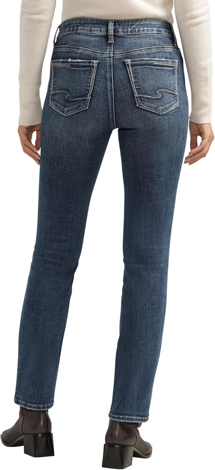 image:imageSilver Jeans Co Womens Elyse Mid Rise Straight Leg JeansIndigo