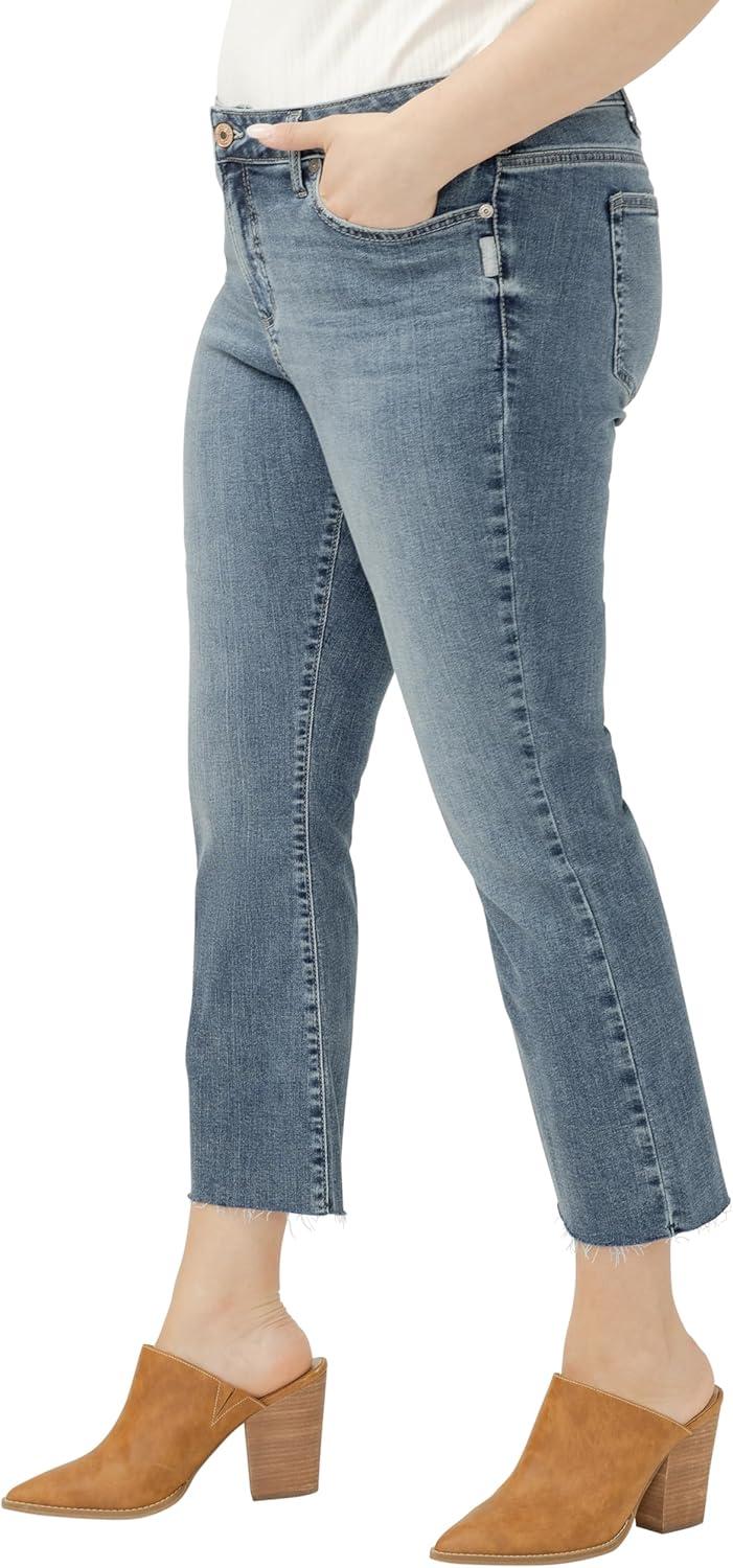image:imageSilver Jeans Co Womens Elyse Mid Rise Straight Leg JeansVirginia
