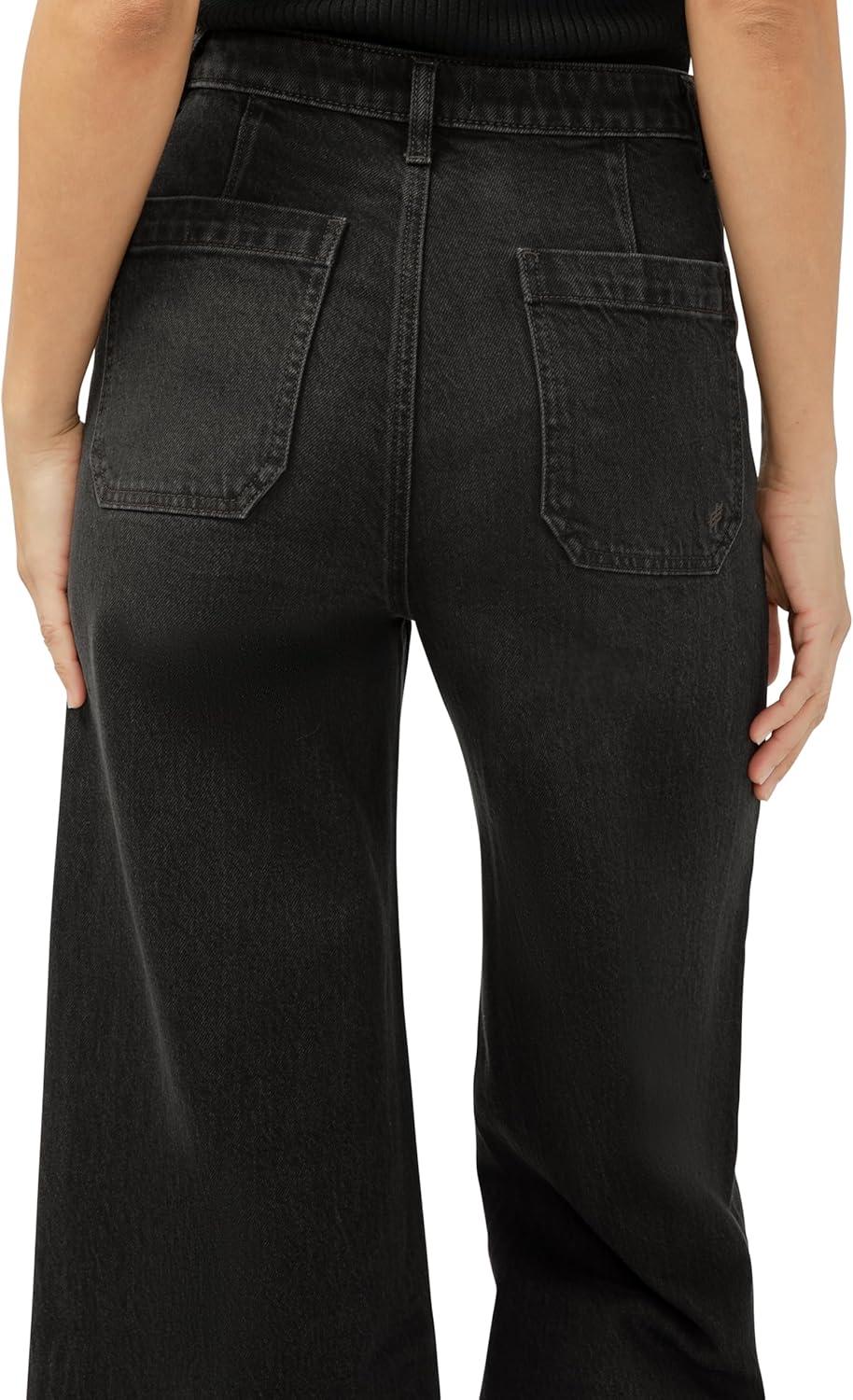 image:imageSilver Jeans Co Womens High Rise Ankle Wide Leg JeansEbony