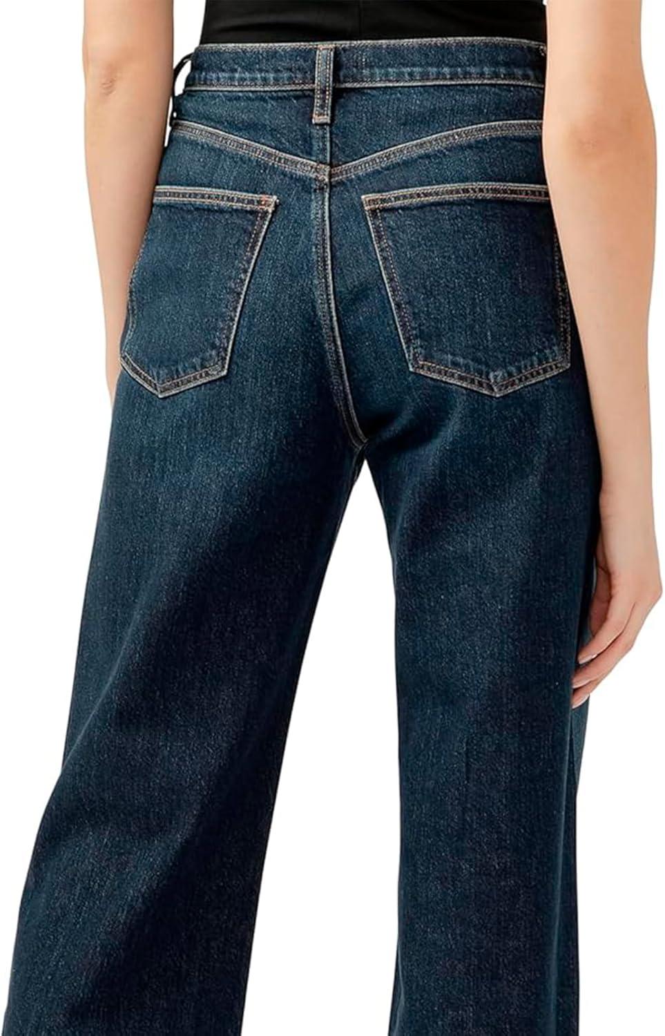 image:imageSilver Jeans Co Womens Highly Desirable High Rise Trouser Leg JeansDark Indigo