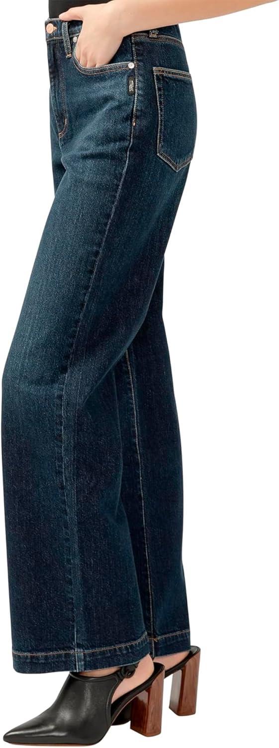 image:imageSilver Jeans Co Womens Highly Desirable High Rise Trouser Leg JeansDark Indigo