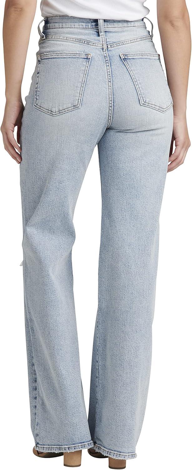 image:imageSilver Jeans Co Womens Highly Desirable High Rise Trouser Leg JeansLight Wash Soc105