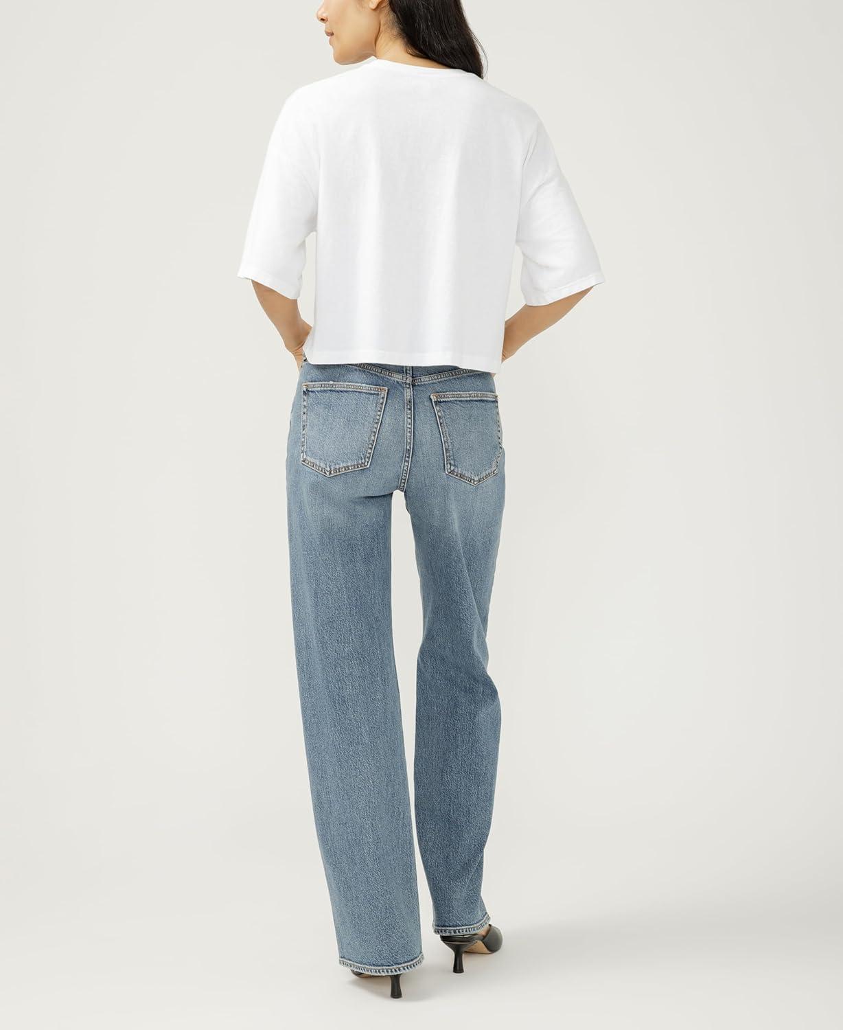 image:imageSilver Jeans Co Womens Highly Desirable High Rise Trouser Leg JeansLondon